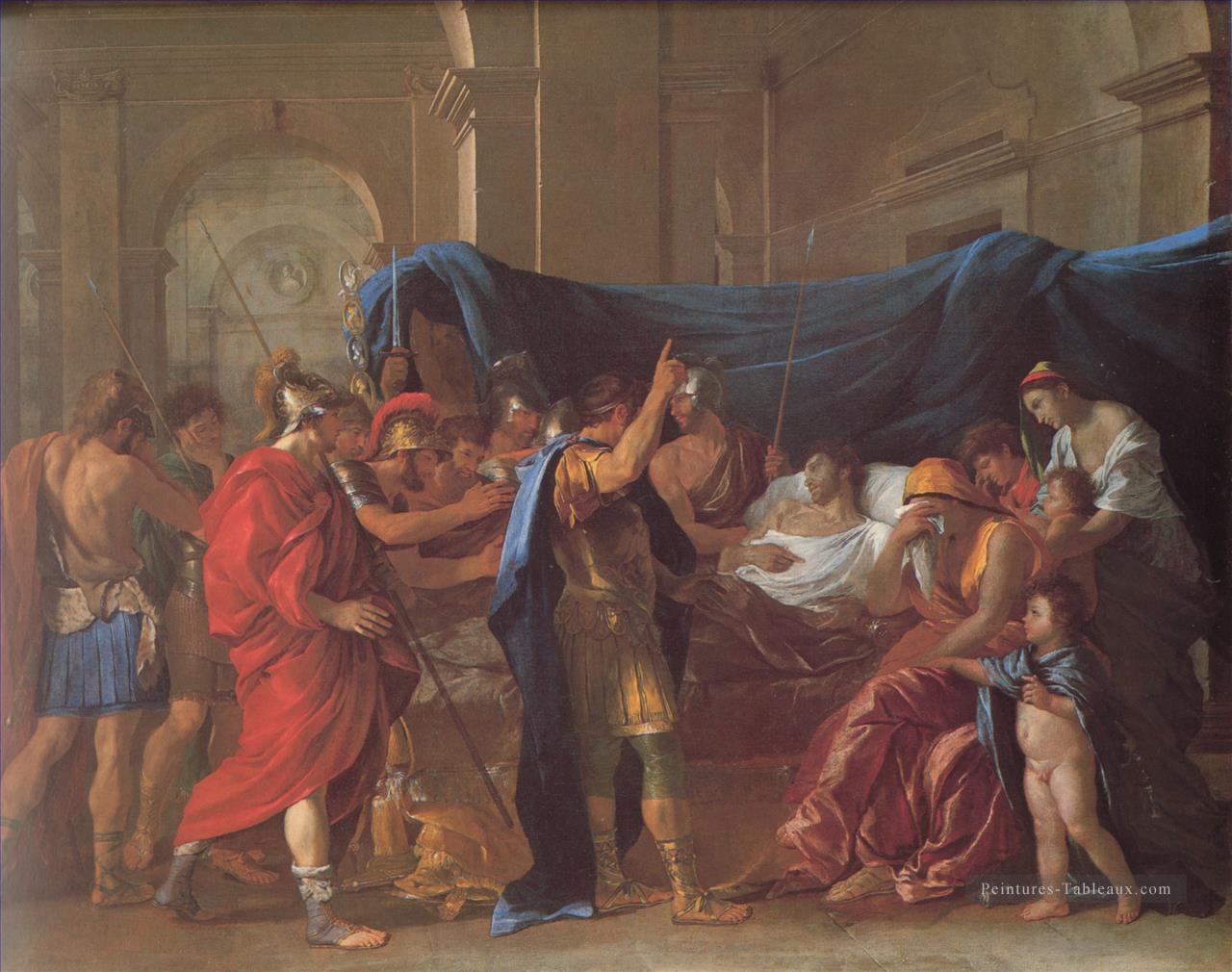 La mort de Germanicus classique peintre Nicolas Poussin Peintures à l'huile